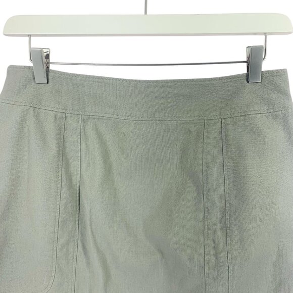 short linen cotton mini skirt women khaki color size 10 MEXX - Picture 8 of 9